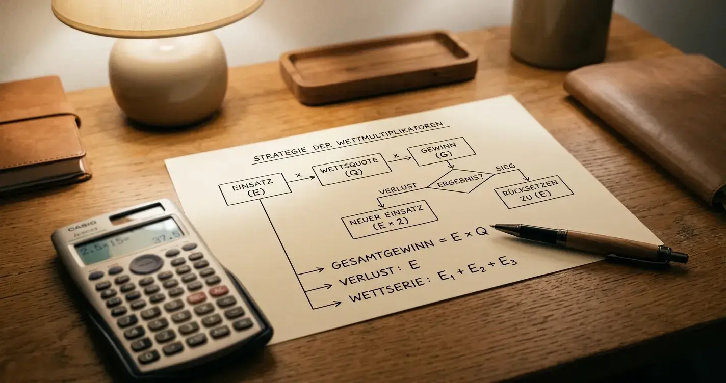 Diagramm auf Papier: Wager-Multiplikator und Umsatzberechnung