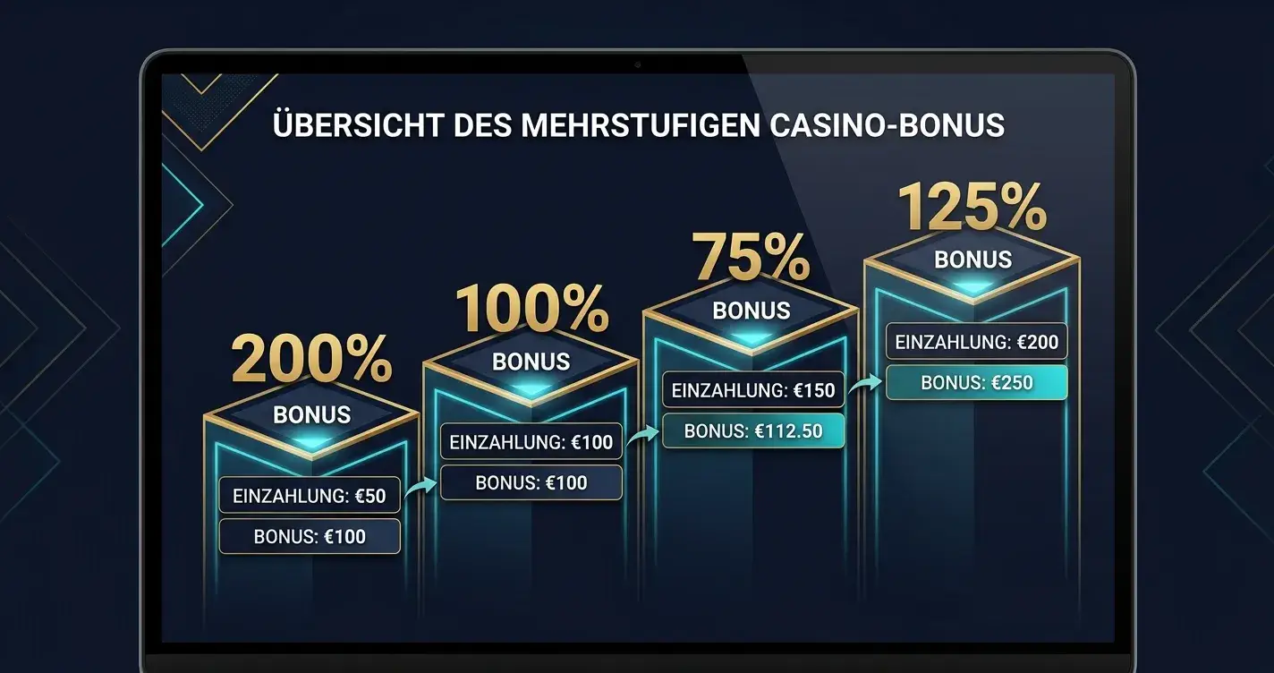 Gestaffelte Bonusstruktur über mehrere Einzahlungen