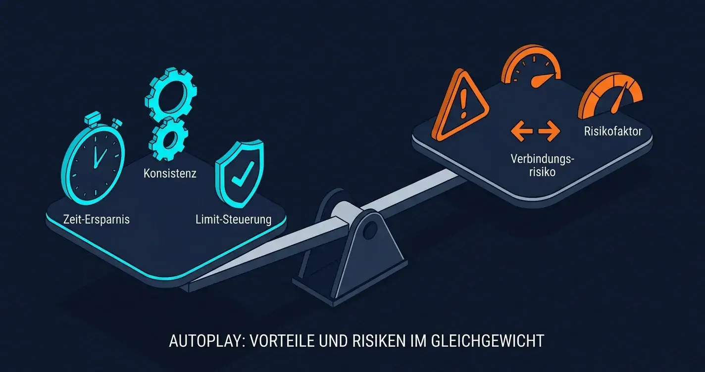 Spieler-Hand über Laptop mit Autoplay-gestopptem Gewinn