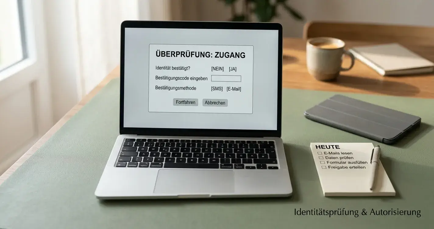 Checkliste mit Wallet, Lizenzdokument und Auszahlungshinweis auf einem neutralen Schreibtisch