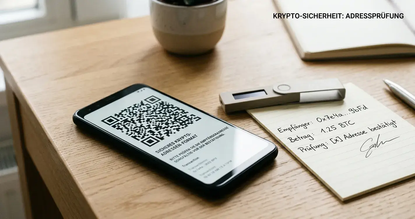 Smartphone mit neutralem QR-Code und abstraktem BCH-Zahlungssymbol auf einem ruhigen Schreibtisch