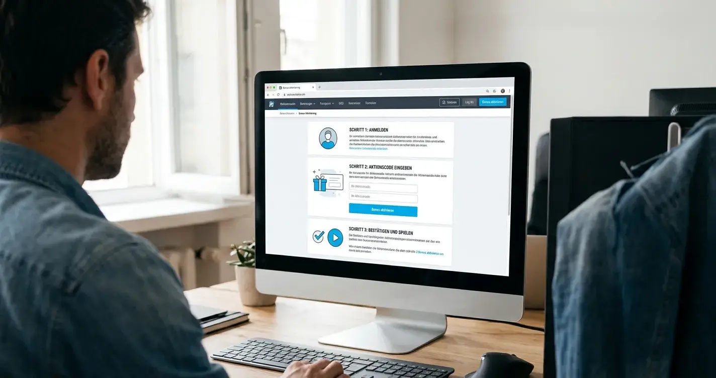 Schritt für Schritt Aktivierung des Bonus ohne Download im Browser