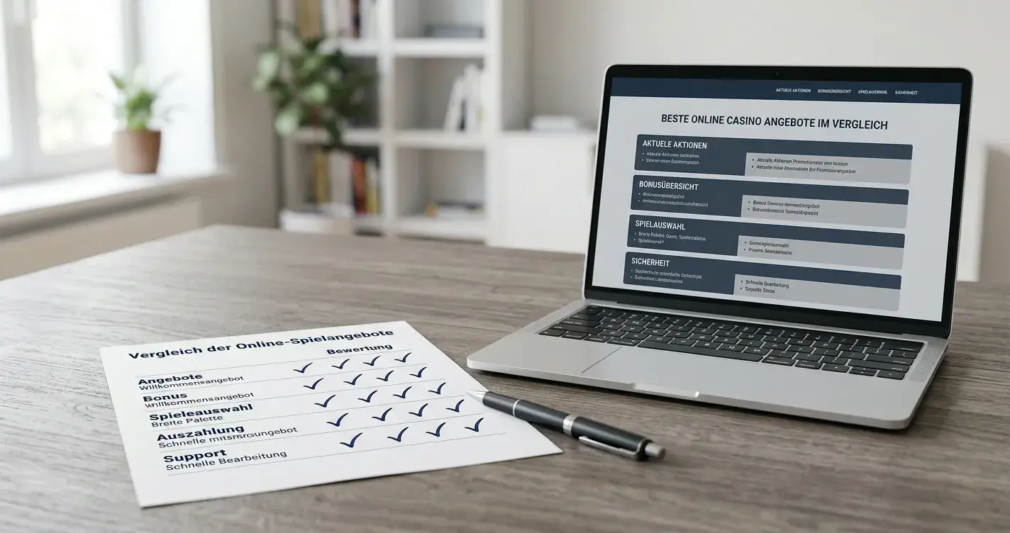 Neutrale Tabelle mit fünf Prüfpunkten für einen Bonus