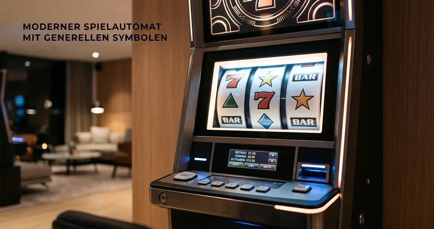 Spielautomat mit generischen Walzen und Symbolen ohne Markierungen