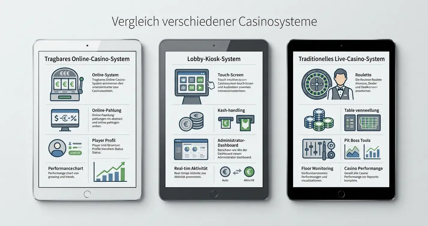 Vergleichsdarstellung der Einzahlungslimits zwischen AT-System, DE-System und Offshore-Casinos
