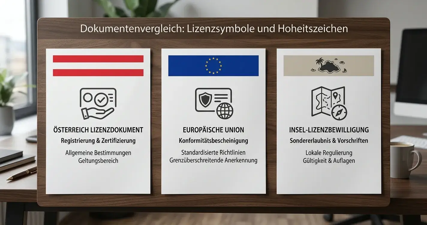Erlaubt Status nach Lizenztyp – win2day, Malta, Curaçao und mobile Nutzung im Vergleich