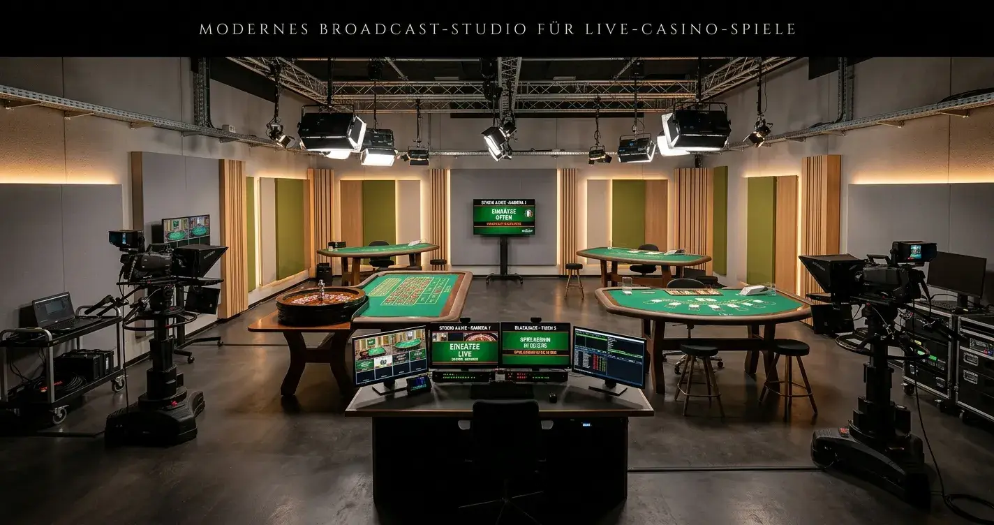 Evolution Gaming Studio mit mehreren Live-Tischen und professionellen Dealern