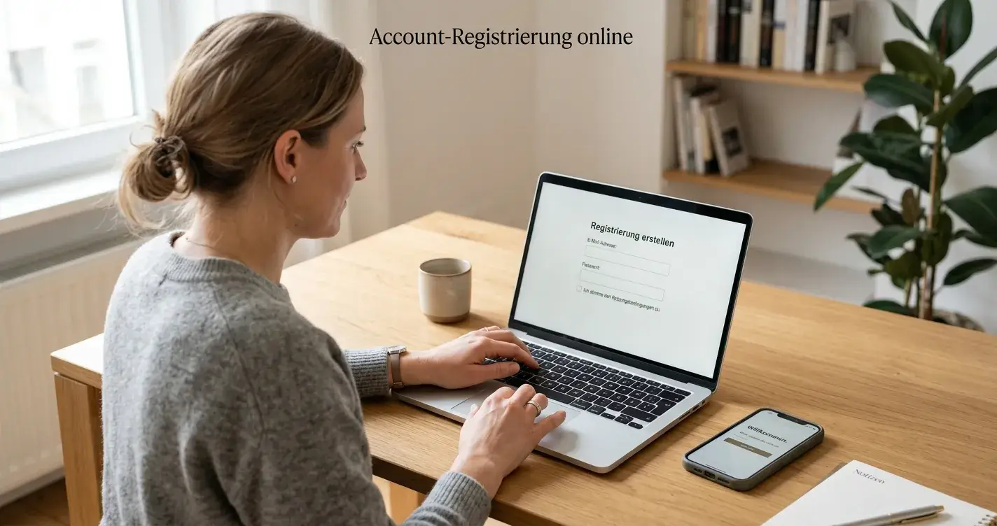 Registrierung und Bonuscode-Eingabe für Freispiele ohne Einzahlung am Laptop