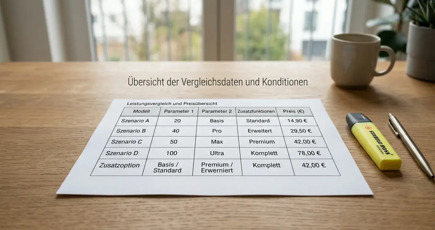 Vergleichstabelle verschiedener Freispiel-Volumen mit Kennzahlen