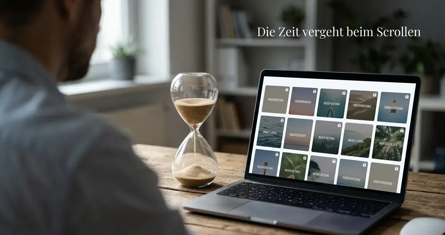 Sanduhr neben einem Spielautomaten als Sinnbild der 5-Sekunden-Regel