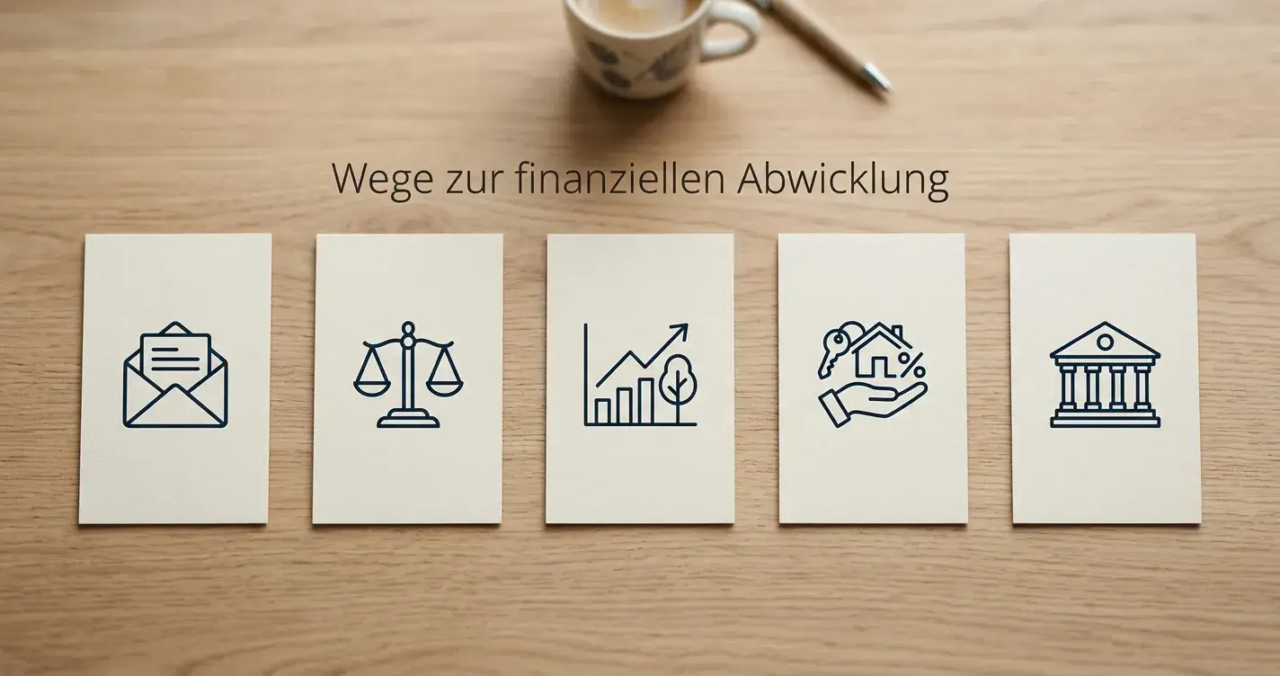 Die fünf Wege im Detail – Musterbrief, Anwalt, Finanzierung, Verkauf und Rückbuchung