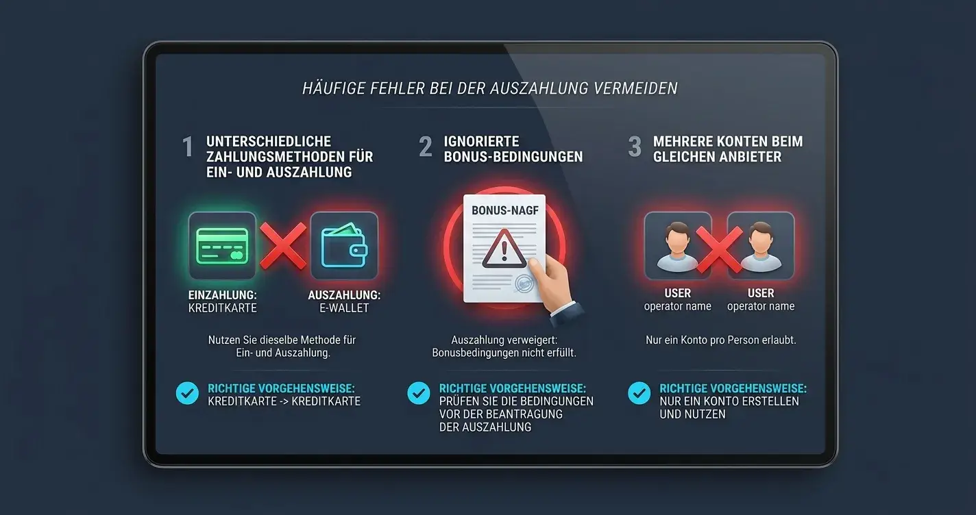 Häufige Fehler bei Casino-Auszahlungen ohne Verifizierung als Checkliste