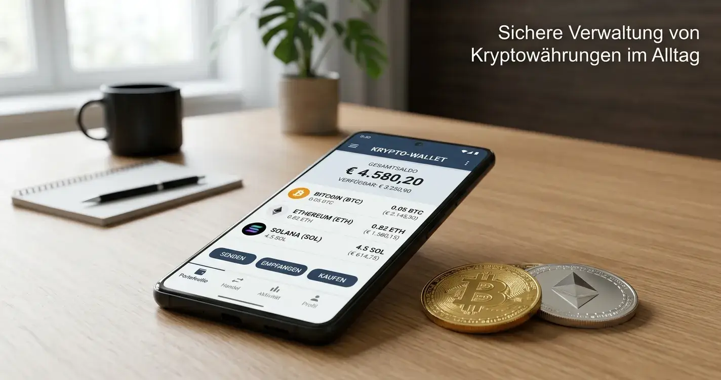Symbolische Darstellung von Bitcoin und Ethereum Zahlungen im Online-Casino