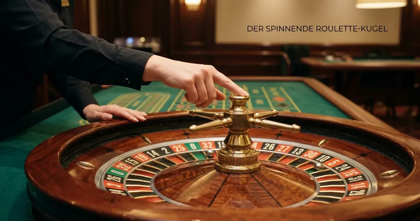 Hände eines Croupiers am Roulettetisch, per Videostream aufgenommen