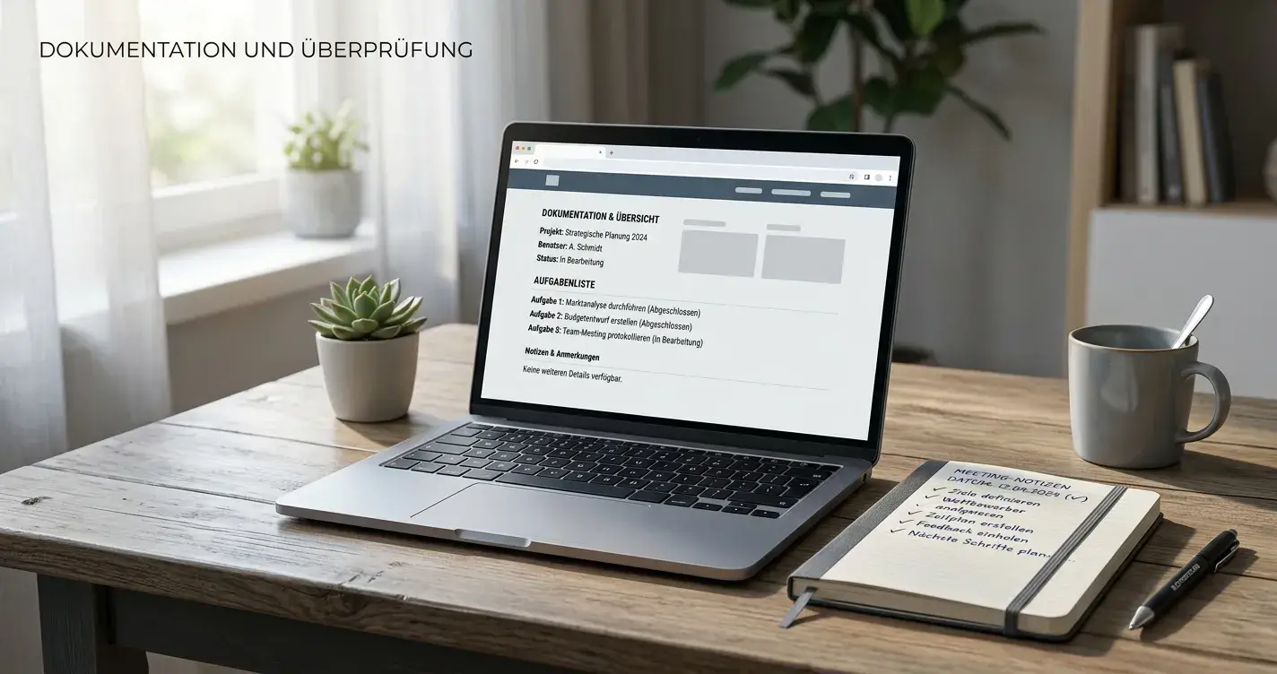 Notizblatt mit Prüfpunkten für ein neues Casino-Angebot