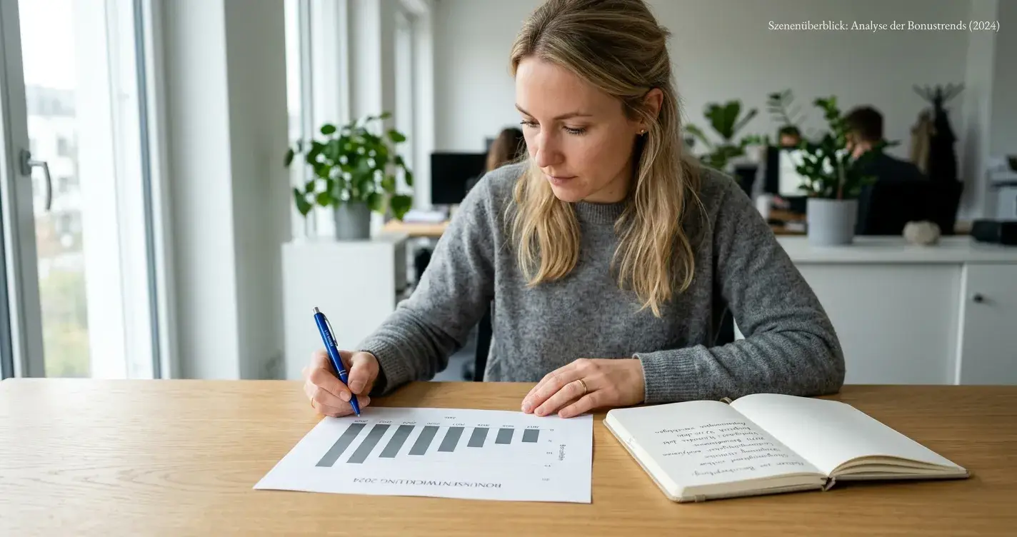 Staffelvergleich des Einzahlungsbonus von 100 % bis 500 % nach Deckel und Zielgruppe
