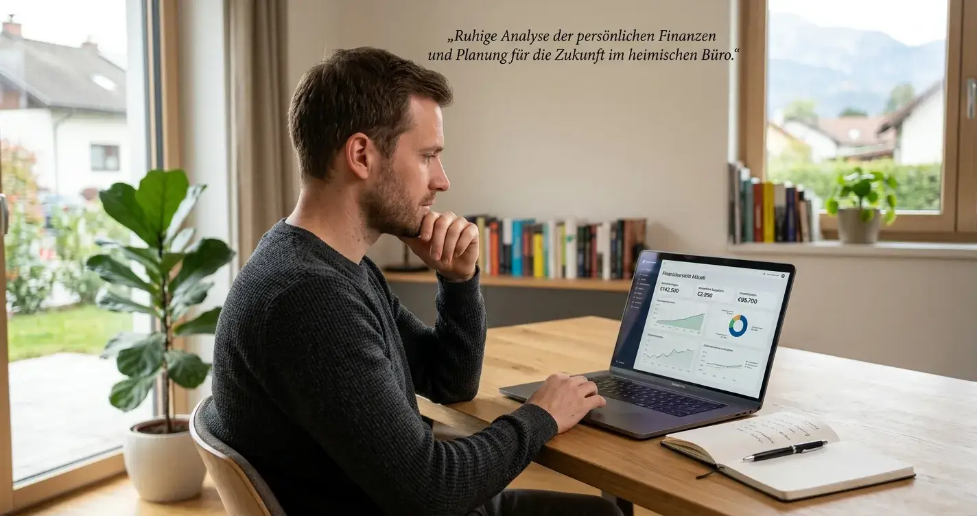 Person am Laptop prüft Online Casino ohne Einsatzlimit in Österreich