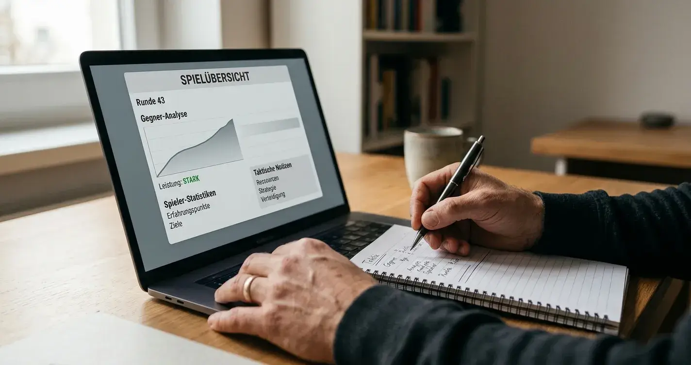 Offenes Spielinformationsfenster mit RTP- und Volatilitätsangaben auf einem Laptop