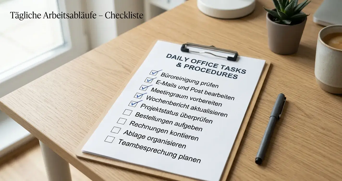 Checkliste zur Prüfung von Online-Casinos auf einem Clipboard
