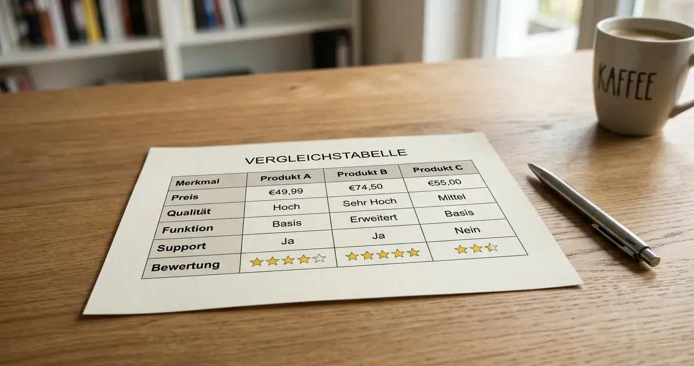 Vergleichstabelle mit Demo-Modus und Echtgeld-Casino nebeneinander