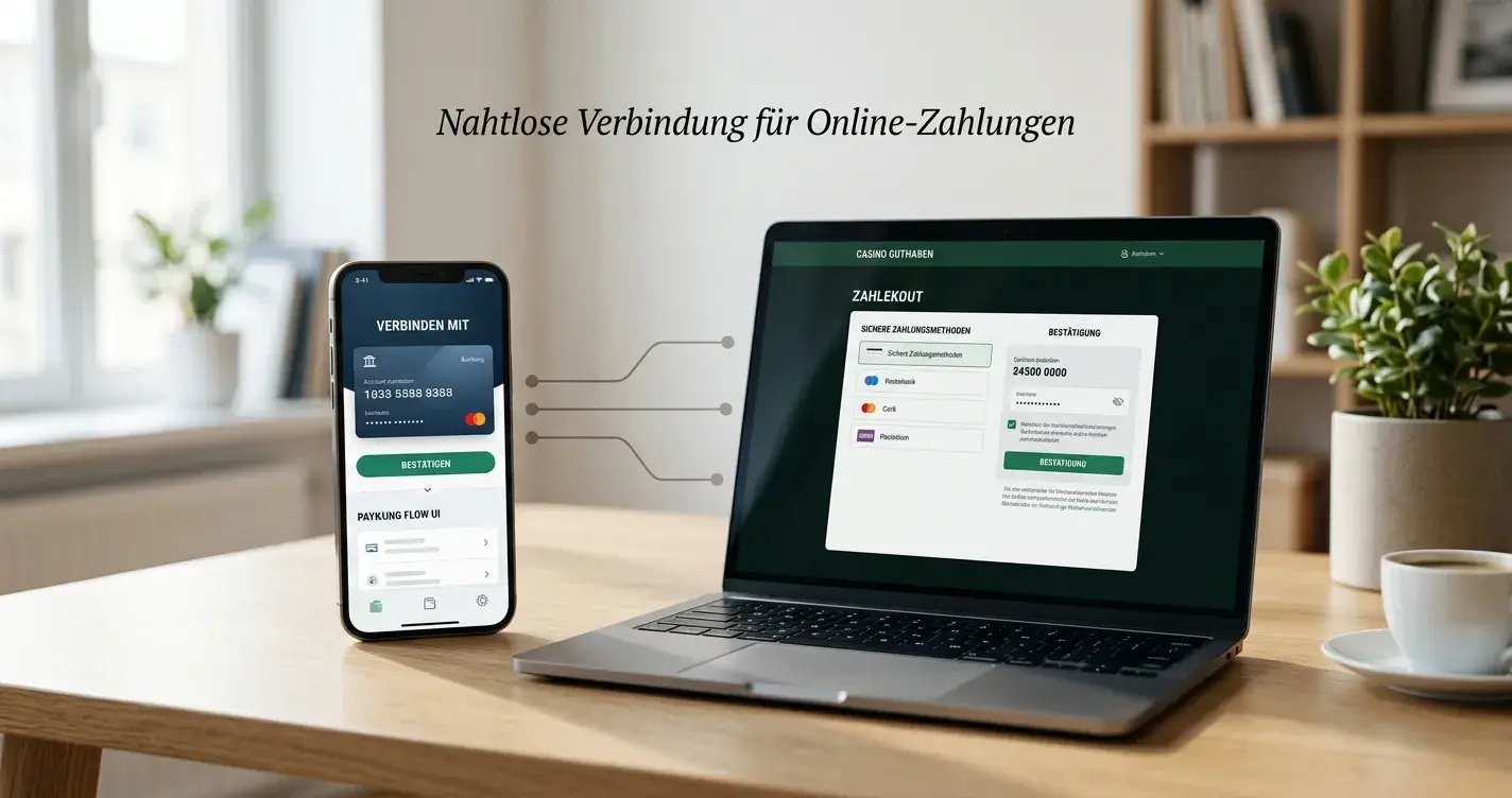 Neutrale Übersicht von Bank, Wero-App und österreichischem Casino