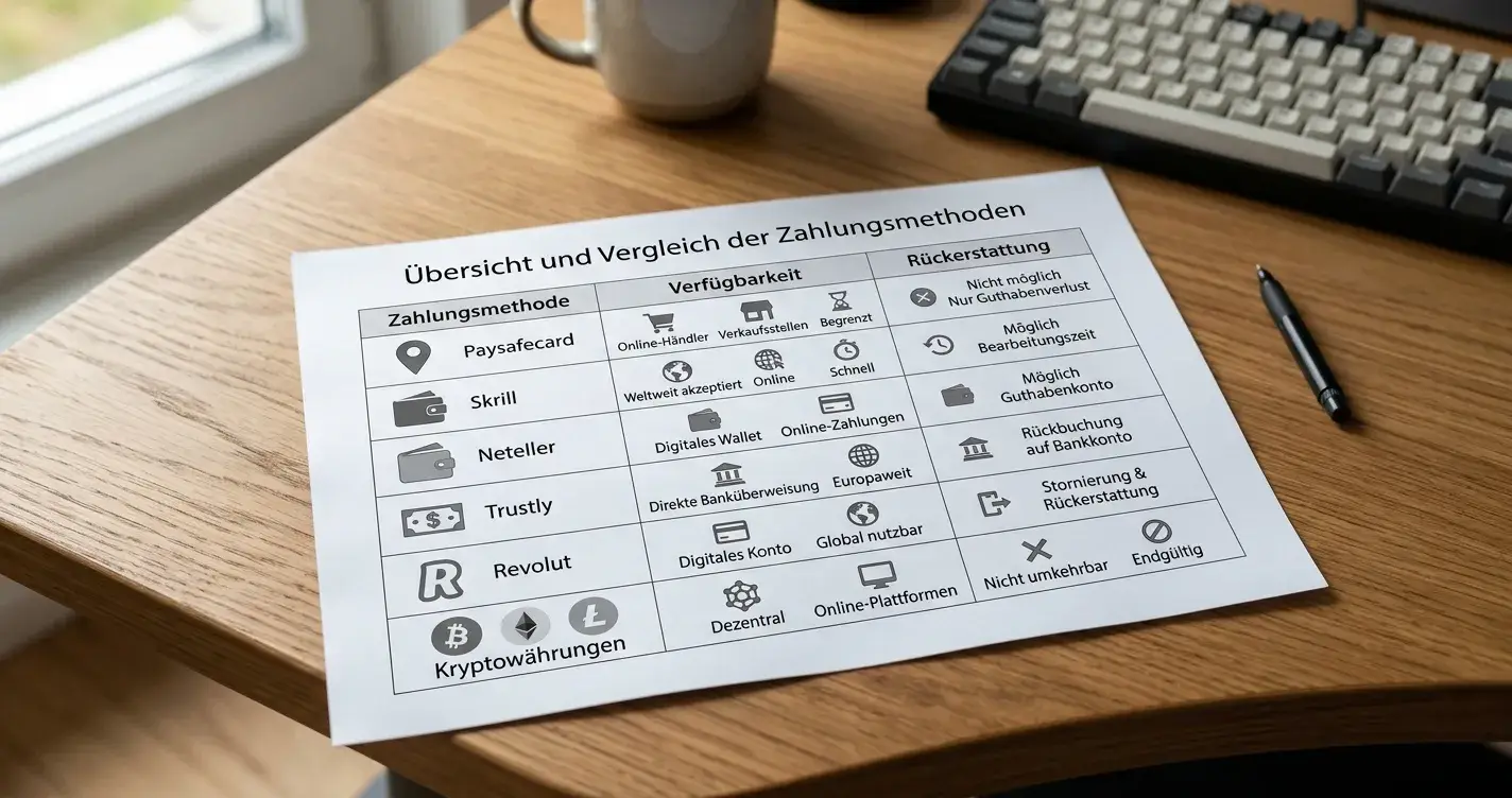 Zahlungen bei Curaçao Casinos – Paysafecard, Skrill, Neteller, Trustly, Revolut und Krypto