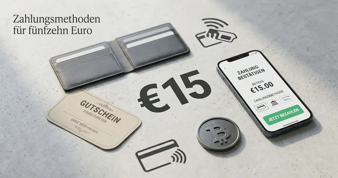 Zahlungsmethoden für 15 Euro in Österreich — Paysafecard, E-Wallets, Handyrechnung und Krypto