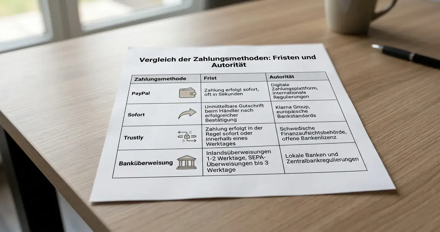 Zahlungsweg entscheidet über Rückbuchung – PayPal, Sofortüberweisung und Bank